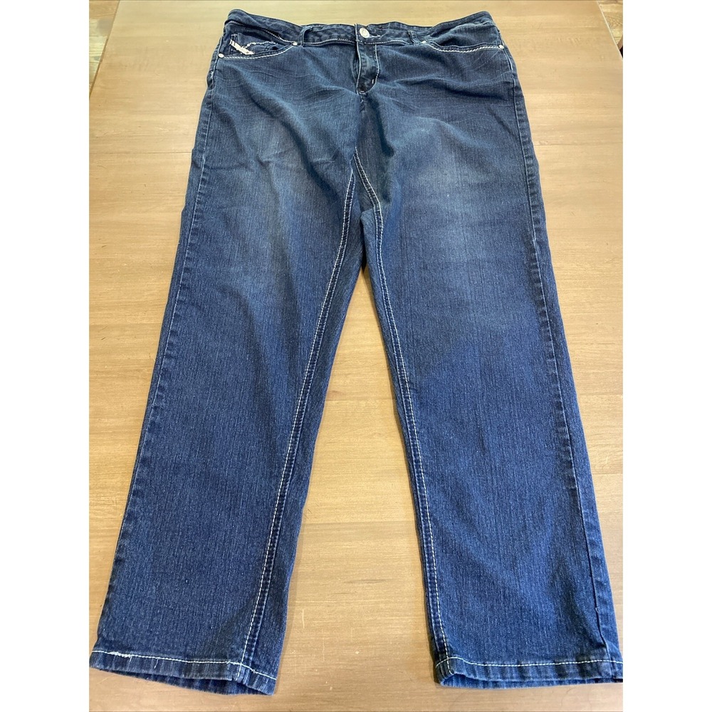 Out Jeans Women's Size 22 Straight Pocket Embellishment SEE PIC READ DESCRIPTION